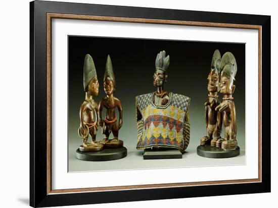 A Group of Male and Female Yoruba Twin Figures-null-Framed Giclee Print