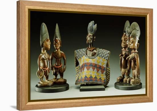 A Group of Male and Female Yoruba Twin Figures-null-Framed Premier Image Canvas