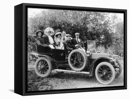 A Group of Men and Women Taking an Outing in a 1907 Mercedes, 1908-null-Framed Premier Image Canvas