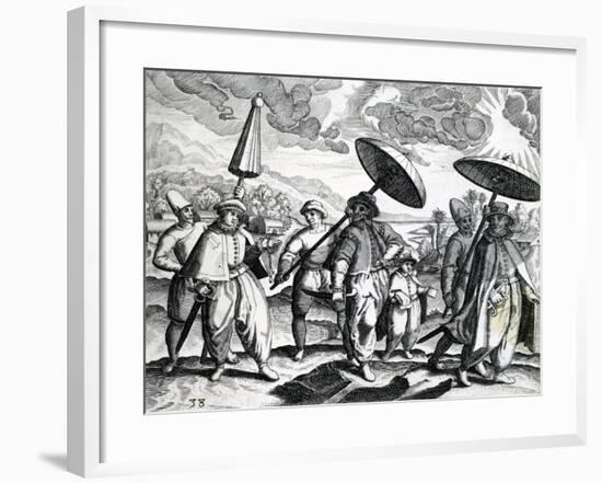 A Group of People from 'India Orientalis', 1598-Theodore de Bry-Framed Giclee Print