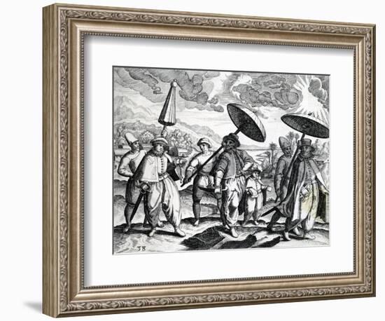 A Group of People from 'India Orientalis', 1598-Theodore de Bry-Framed Giclee Print