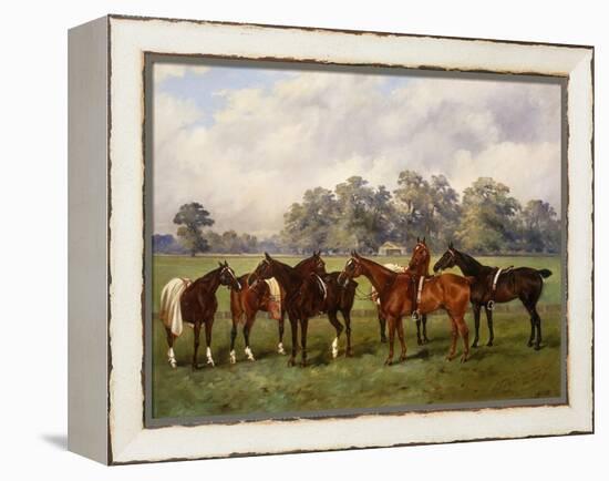 A Group of Polo Ponies, Dainty, Gold, Redskin, Miss Edge, and Piper-Henry Frederick Lucas-Lucas-Framed Premier Image Canvas