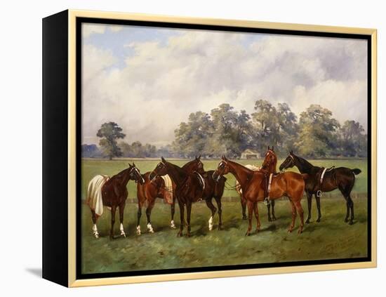 A Group of Polo Ponies, Dainty, Gold, Redskin, Miss Edge, and Piper-Henry Frederick Lucas-Lucas-Framed Premier Image Canvas