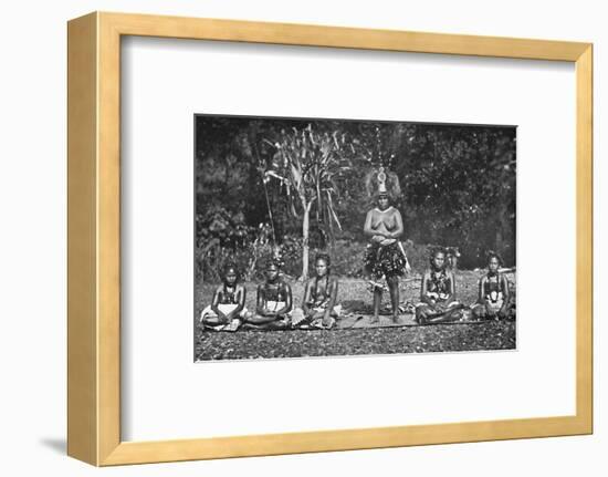 A group of Samoan dancing women in full costume, 1902-Unknown-Framed Photographic Print
