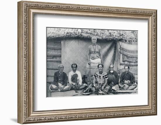 A group of Samoans, including the well-known rebel Mata'afa Iosefo (the standing figure), 1902-Thomas Andrew-Framed Photographic Print