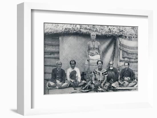 A group of Samoans, including the well-known rebel Mata'afa Iosefo (the standing figure), 1902-Thomas Andrew-Framed Photographic Print