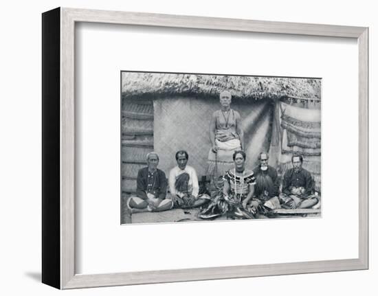 A group of Samoans, including the well-known rebel Mata'afa Iosefo (the standing figure), 1902-Thomas Andrew-Framed Photographic Print
