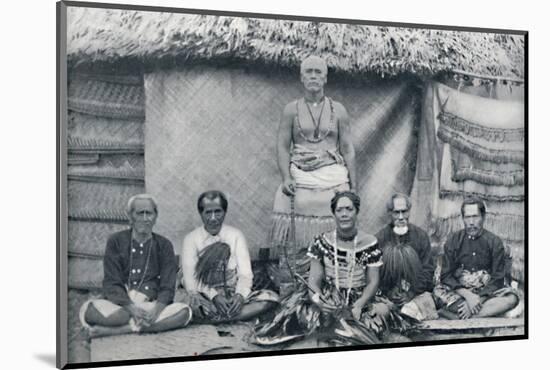 A group of Samoans, including the well-known rebel Mata'afa Iosefo (the standing figure), 1902-Thomas Andrew-Mounted Photographic Print