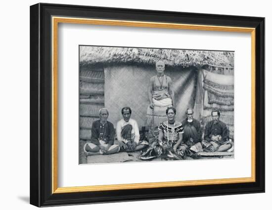 A group of Samoans, including the well-known rebel Mata'afa Iosefo (the standing figure), 1902-Thomas Andrew-Framed Photographic Print