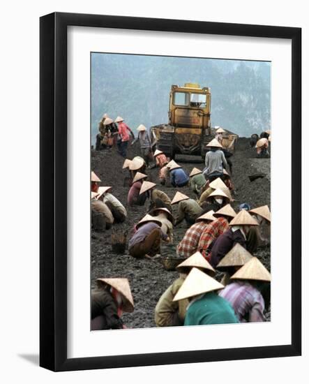 A Group of Scavenger Coal Workers-null-Framed Photographic Print