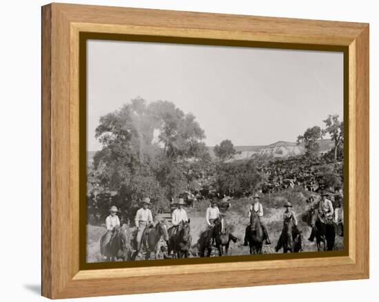 A Group of Texas Cowboys-null-Framed Stretched Canvas