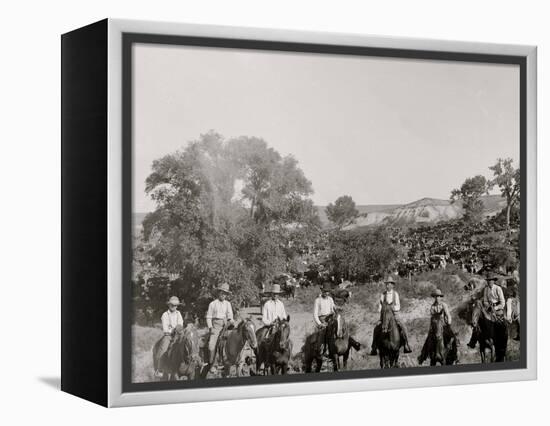 A Group of Texas Cowboys-null-Framed Stretched Canvas