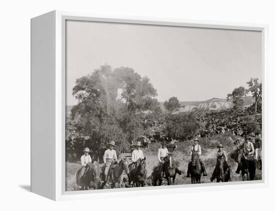 A Group of Texas Cowboys-null-Framed Stretched Canvas