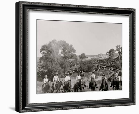 A Group of Texas Cowboys-null-Framed Photo