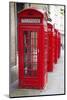 A Group of Typical Red London Phone Cabins-Kamira-Mounted Photographic Print