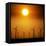 A Group of Wind Turbines are Silhouetted by the Setting Sun-Charlie Riedel-Framed Premier Image Canvas