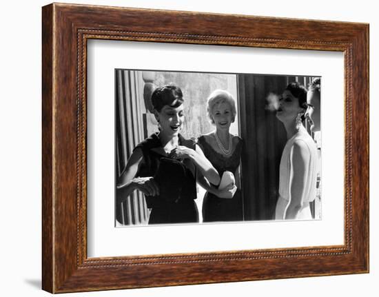 A Group of Women Laughing Together at the Met Fashion Ball, New York, November 1960-Walter Sanders-Framed Photographic Print