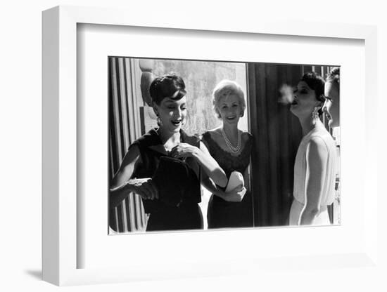 A Group of Women Laughing Together at the Met Fashion Ball, New York, November 1960-Walter Sanders-Framed Photographic Print