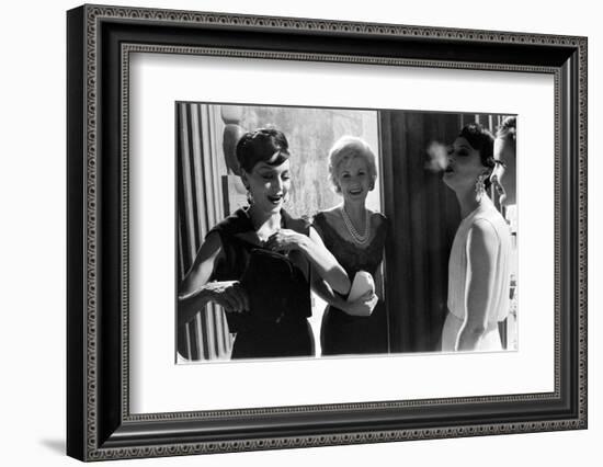 A Group of Women Laughing Together at the Met Fashion Ball, New York, November 1960-Walter Sanders-Framed Photographic Print