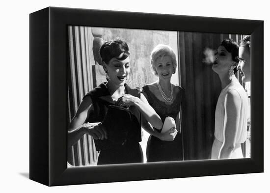 A Group of Women Laughing Together at the Met Fashion Ball, New York, November 1960-Walter Sanders-Framed Premier Image Canvas