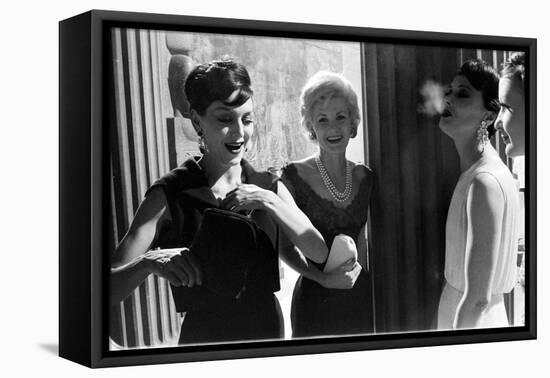 A Group of Women Laughing Together at the Met Fashion Ball, New York, November 1960-Walter Sanders-Framed Premier Image Canvas