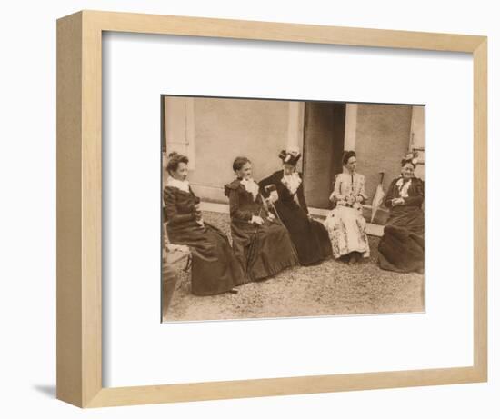 'A group of women talking', 1937-Unknown-Framed Photographic Print