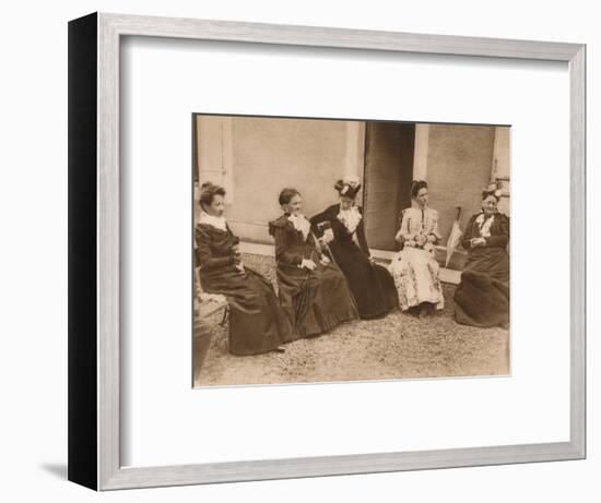 'A group of women talking', 1937-Unknown-Framed Photographic Print