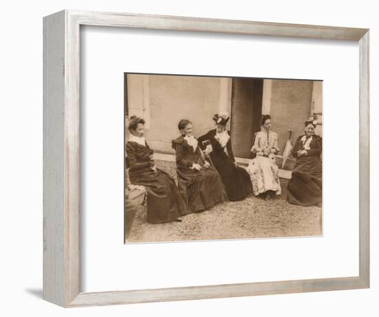 'A group of women talking', 1937-Unknown-Framed Photographic Print
