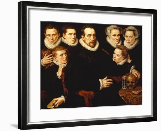 A Group Portrait of a Gentleman Aged 57-Adriaen Thomasz Key-Framed Giclee Print