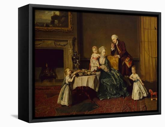 A Group Portrait of John 14th Lord Willoughby de Broke and his Family, 1766-Johann Zoffany-Framed Premier Image Canvas