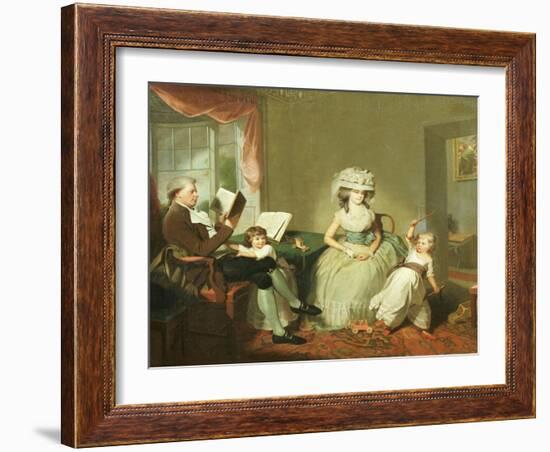 A Group Portrait of Mr. and Mrs. Hayward with their Children, Mathilda and George, C.1789-Sir William Beechey-Framed Giclee Print