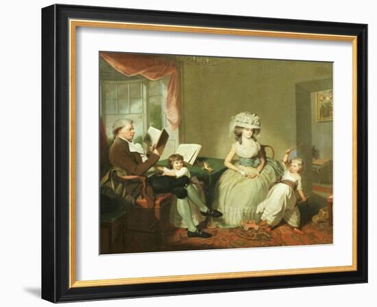 A Group Portrait of Mr. and Mrs. Hayward with their Children, Mathilda and George, C.1789-Sir William Beechey-Framed Giclee Print