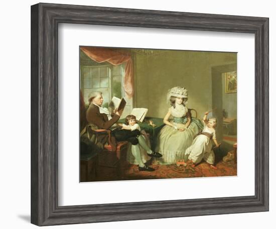 A Group Portrait of Mr. and Mrs. Hayward with their Children, Mathilda and George, C.1789-Sir William Beechey-Framed Giclee Print