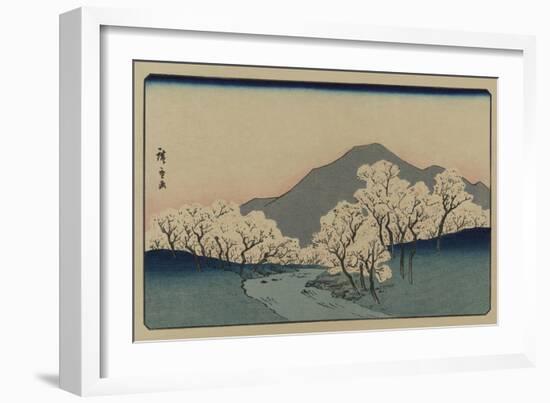 A Grove of Cherry Trees (Sakura Namiki Zu)-Ando Hiroshige-Framed Premium Giclee Print