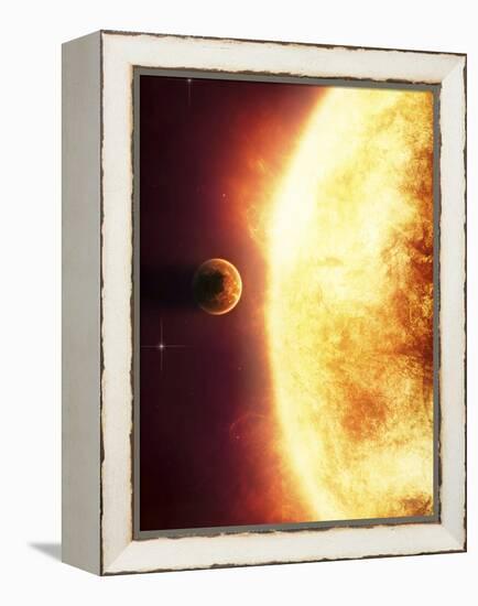 A Growing Sun About to Burn a Nearby Planet-Stocktrek Images-Framed Premier Image Canvas