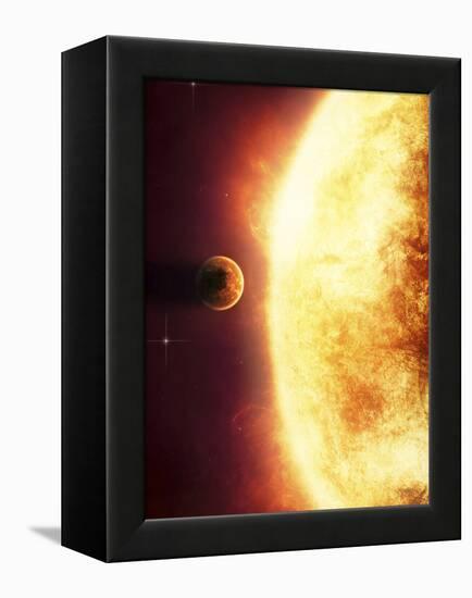 A Growing Sun About to Burn a Nearby Planet-Stocktrek Images-Framed Premier Image Canvas