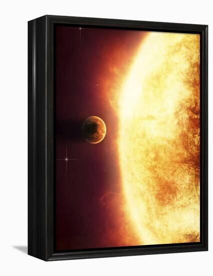 A Growing Sun About to Burn a Nearby Planet-Stocktrek Images-Framed Premier Image Canvas