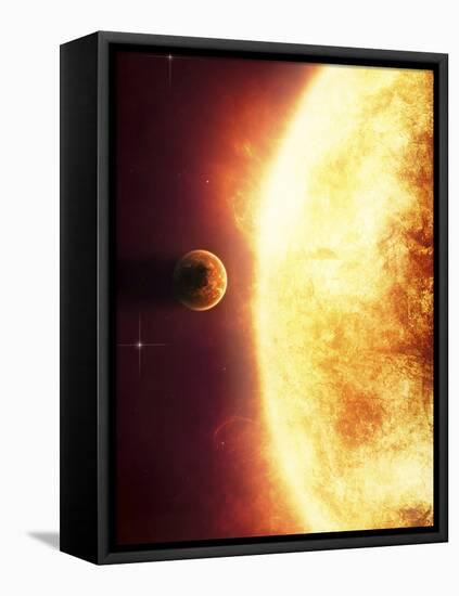 A Growing Sun About to Burn a Nearby Planet-Stocktrek Images-Framed Premier Image Canvas