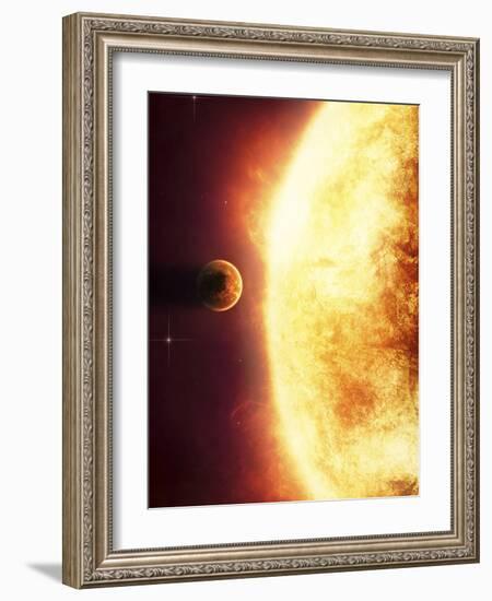 A Growing Sun About to Burn a Nearby Planet-Stocktrek Images-Framed Photographic Print