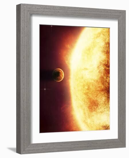 A Growing Sun About to Burn a Nearby Planet-Stocktrek Images-Framed Photographic Print