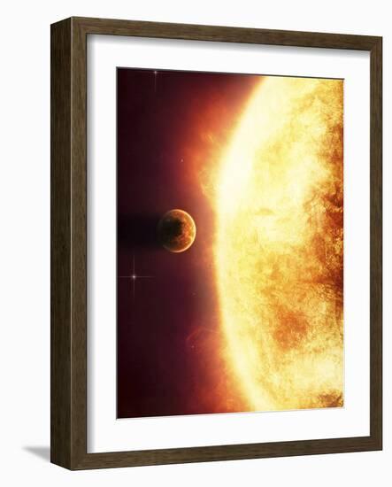 A Growing Sun About to Burn a Nearby Planet-Stocktrek Images-Framed Photographic Print