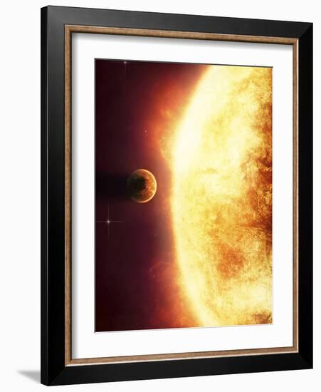 A Growing Sun About to Burn a Nearby Planet-Stocktrek Images-Framed Photographic Print