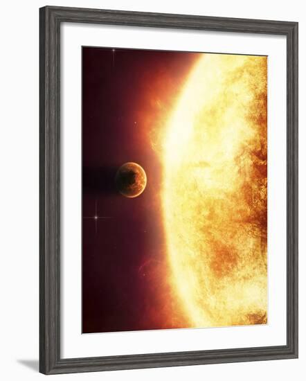 A Growing Sun About to Burn a Nearby Planet-Stocktrek Images-Framed Photographic Print