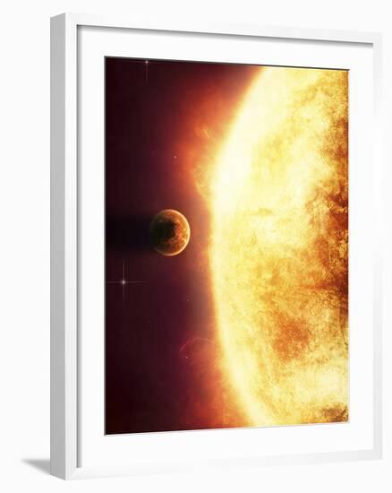 A Growing Sun About to Burn a Nearby Planet-Stocktrek Images-Framed Photographic Print