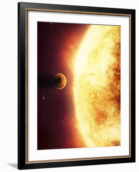 A Growing Sun About to Burn a Nearby Planet-Stocktrek Images-Framed Photographic Print