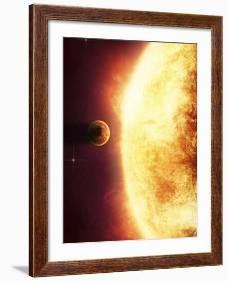 A Growing Sun About to Burn a Nearby Planet-Stocktrek Images-Framed Photographic Print