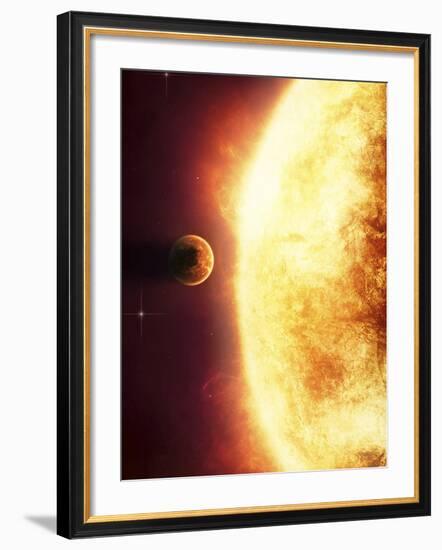 A Growing Sun About to Burn a Nearby Planet-Stocktrek Images-Framed Photographic Print