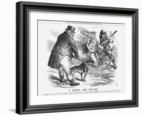 A Growl for Poland, 1863-John Tenniel-Framed Giclee Print