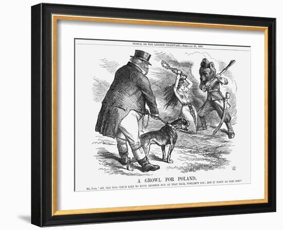 A Growl for Poland, 1863-John Tenniel-Framed Giclee Print