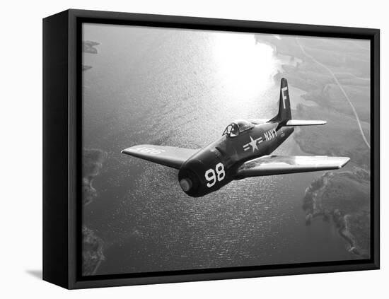 A Grumman F8F Bearcat in Flight-Stocktrek Images-Framed Premier Image Canvas